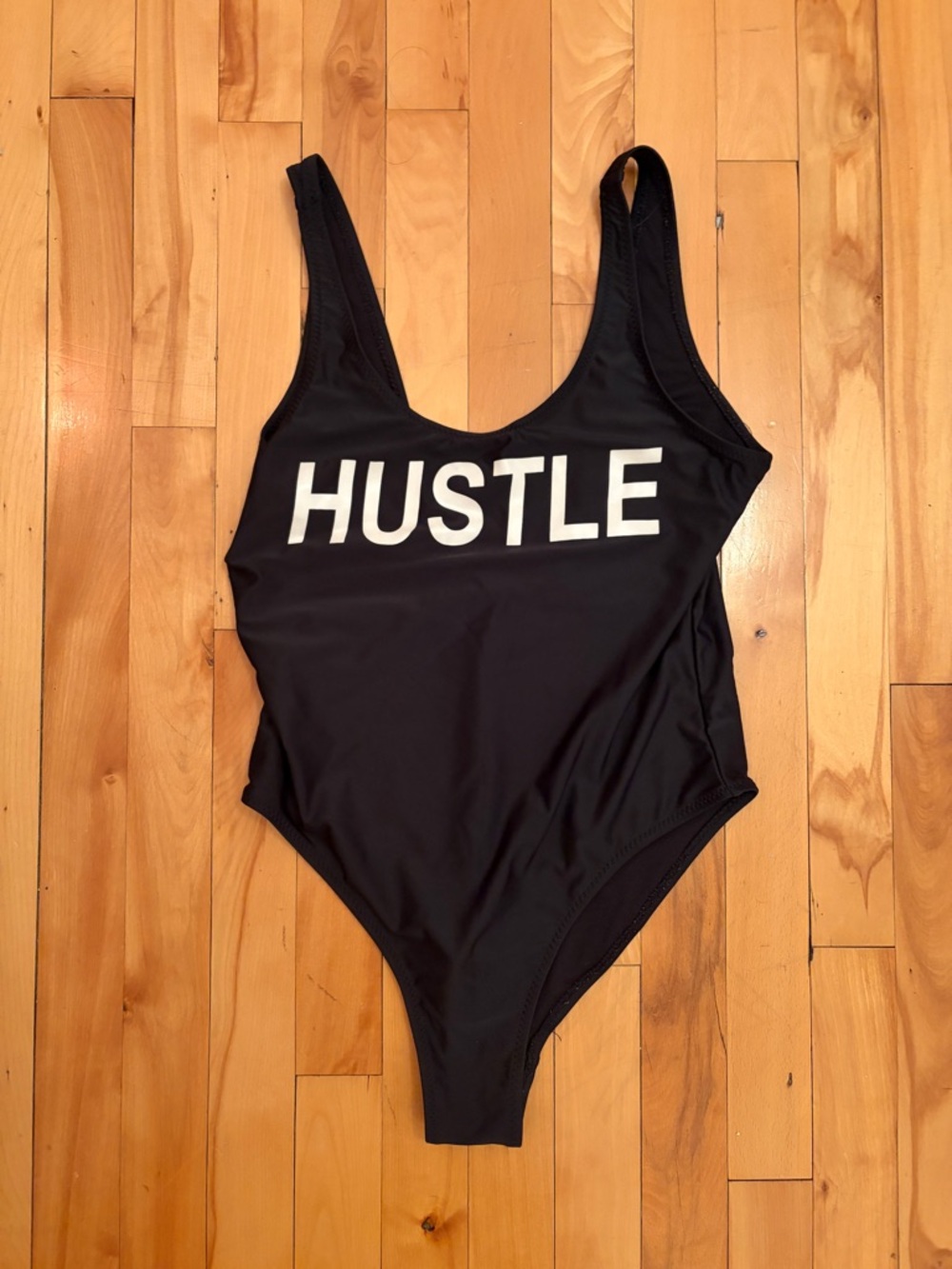 HUSTLE Black One-Piece Swimsuit - Women Swim